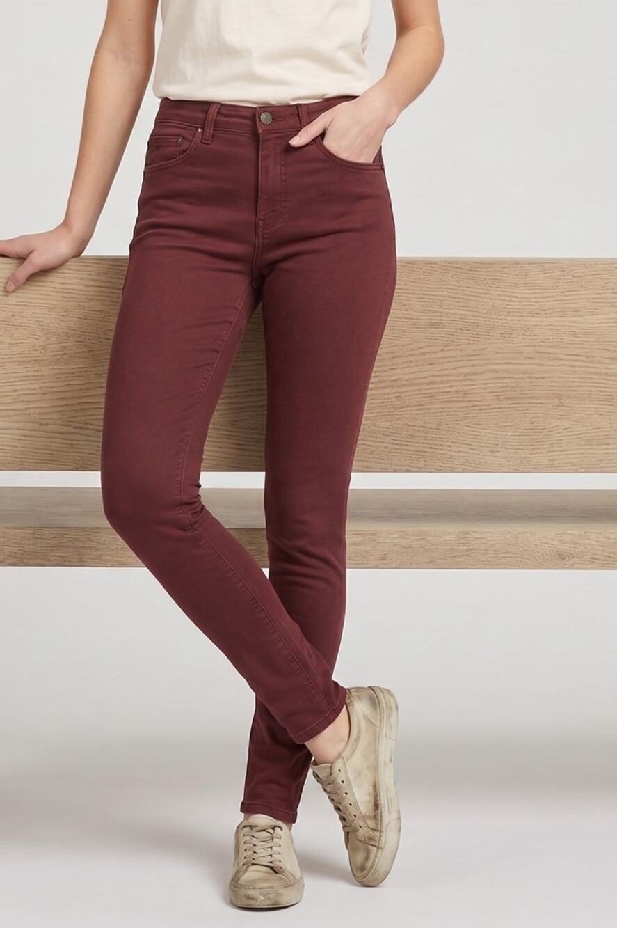 Adriano Goldschmied 28R The Legging Ankle Super Skinny Ankle Burgundy Red Jeans